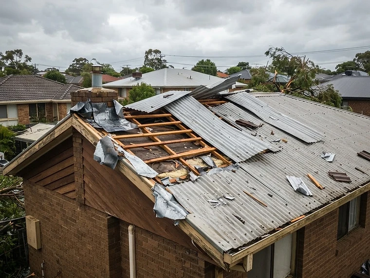 Before — Storm Damage Roof Repairs