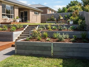 Concrete Sleeper Retaining Wall — photo 1