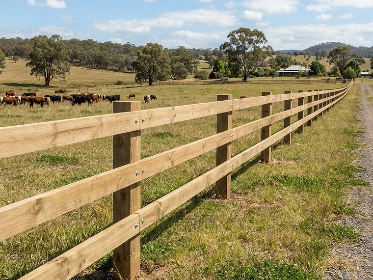 After — Rural Post & Rail Fencing