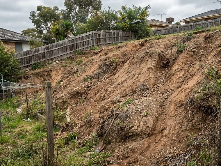 Before — Tiered Retaining Walls