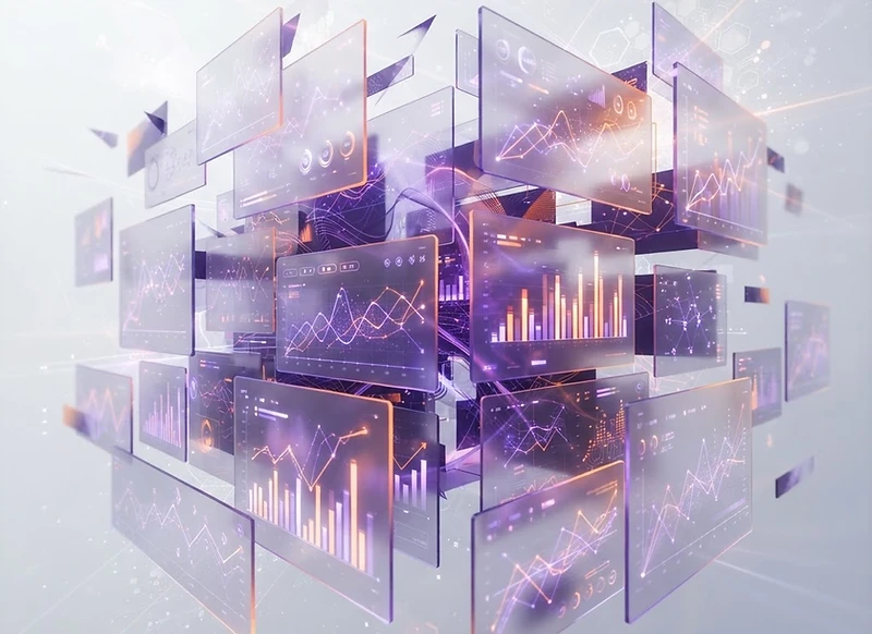 Abstract data and technology visualisation representing AdviserMate's Xplan advice technology expertise.