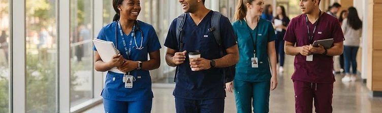 Students starting their nursing school journey.