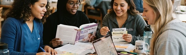 Studying toward the NCLEX.