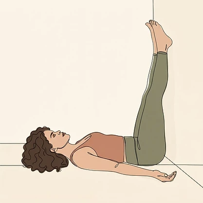 Legs Up the Wall yoga pose illustration