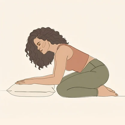 Supported Child's Pose yoga pose illustration