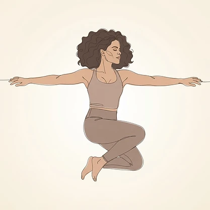 Gentle Supine Twist yoga pose illustration