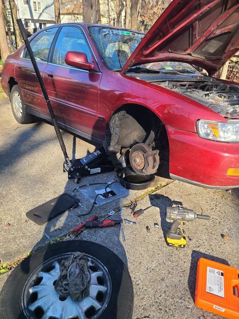 Brake & rotor job at a customer's home