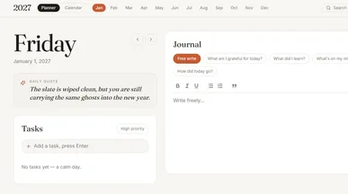 2027 Personal Planning Journal template preview