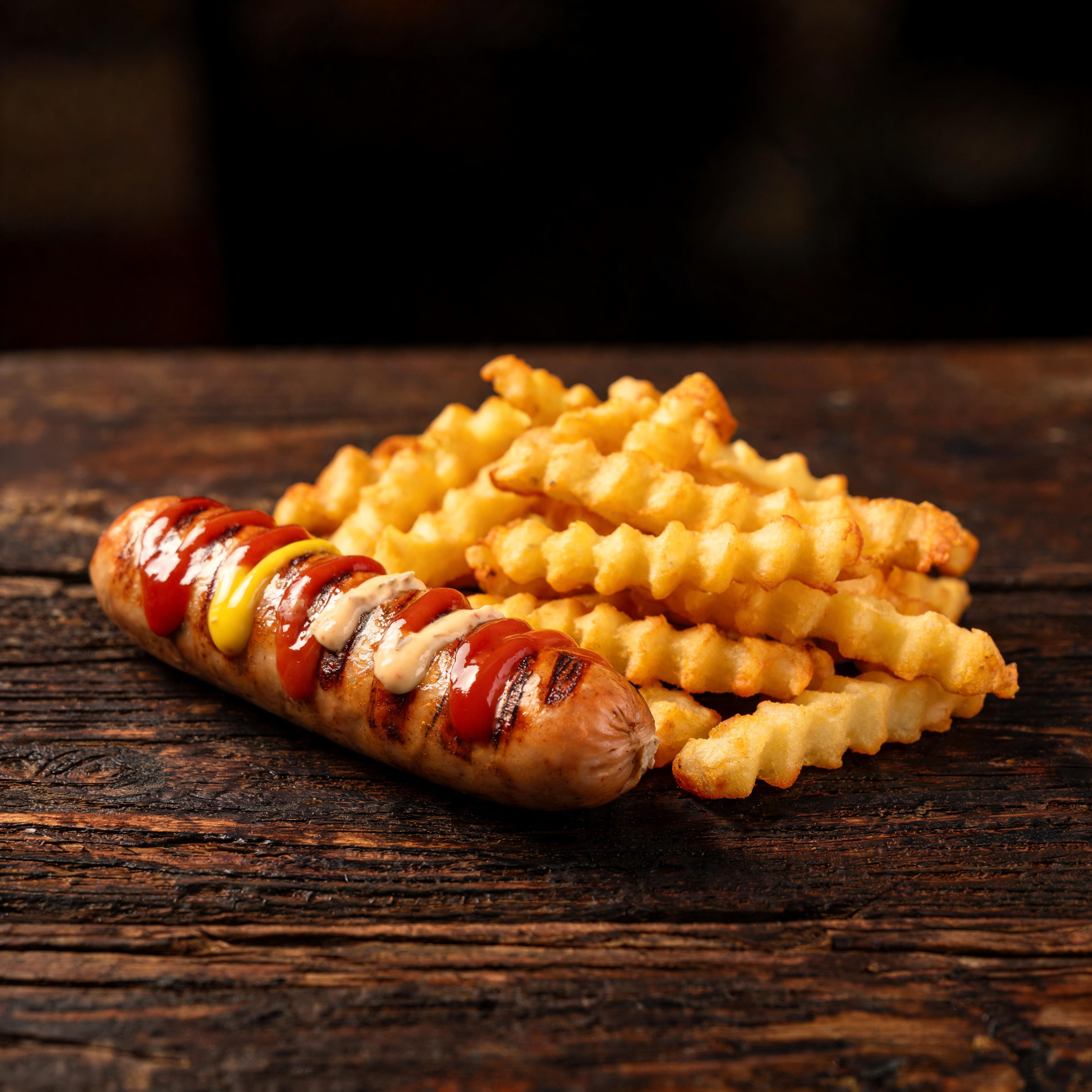 Pølse m. Pomfritter