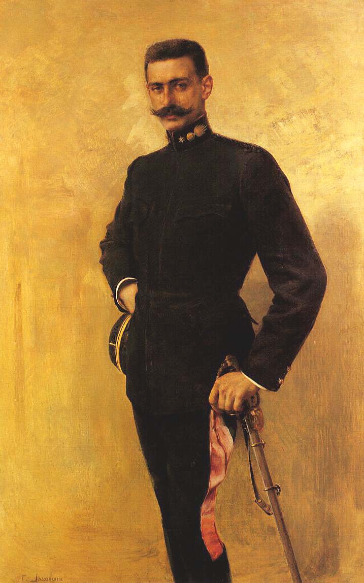 Portrait of Pavlos Melas in artillery officer uniform