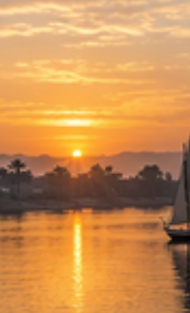 Felucca on the Nile at sunset