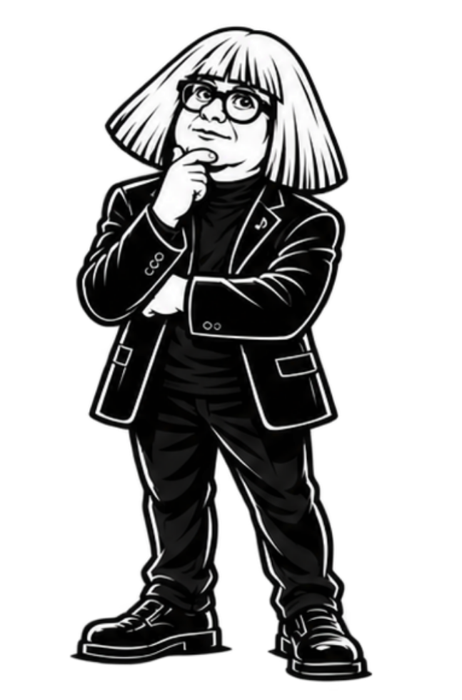 AirUltra mascot thinking it through