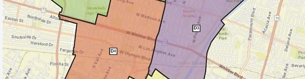 City of Montebello electoral districts map