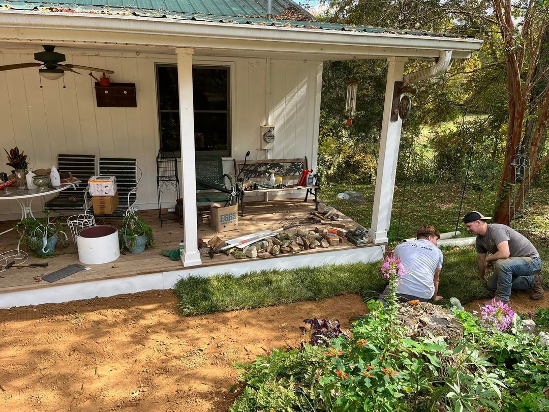 Backyard patio setup