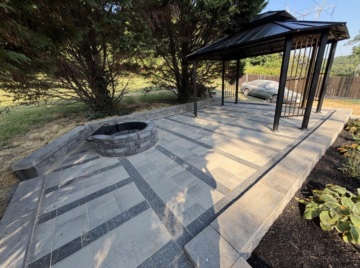 Completed landscaping project