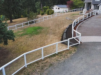 Driveway Fence — Wide View — client project photo