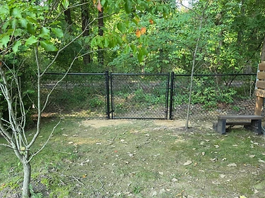 Black Vinyl-Coated Chain-Link Fence
