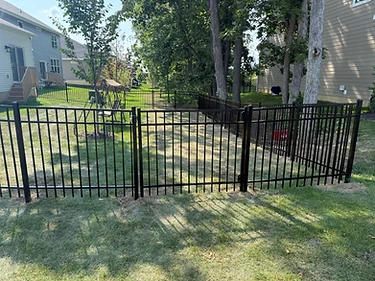 Black Aluminum 3-Rail Fence