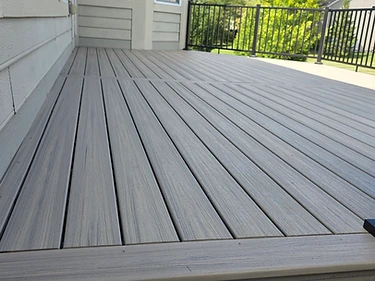 Composite Deck with Black Railing