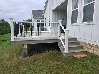 Composite Deck with White Railing