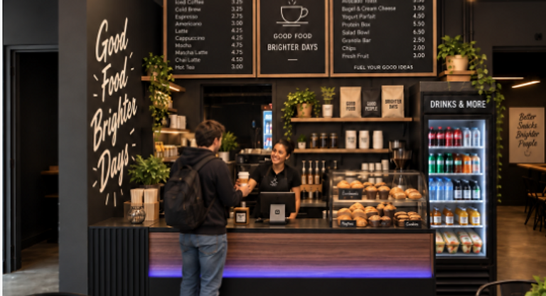 Inside the Trainers Market Cafe
