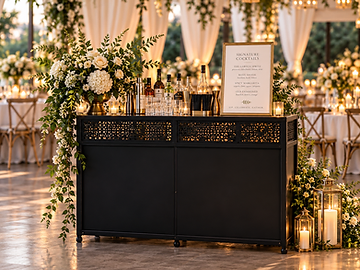 Custom signature cocktail menu at a Chicago wedding — Shake & Gather