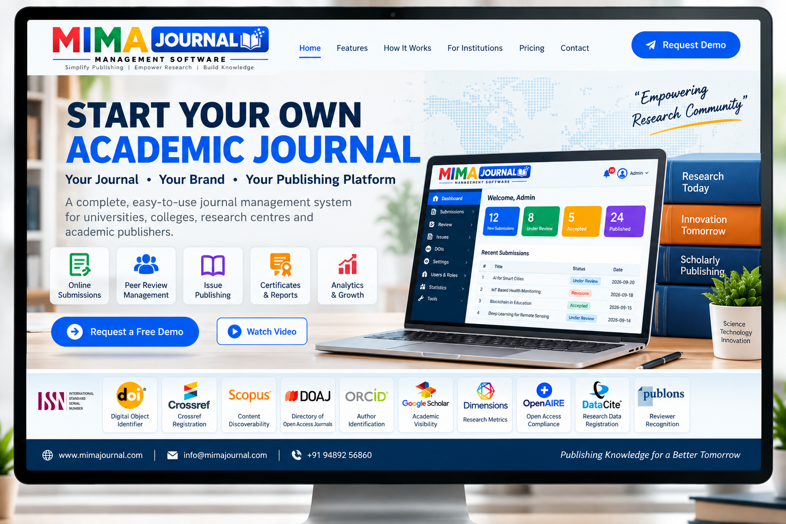Start your own academic journal with MIMA