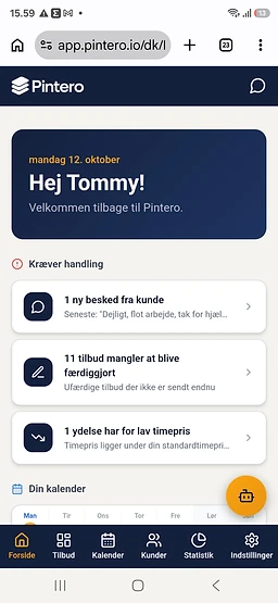 Advarsel ved lav timeløn – app skærmbillede