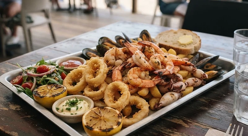 TUESDAY SEAFOOD SPECIAL food photograph, illustrative image