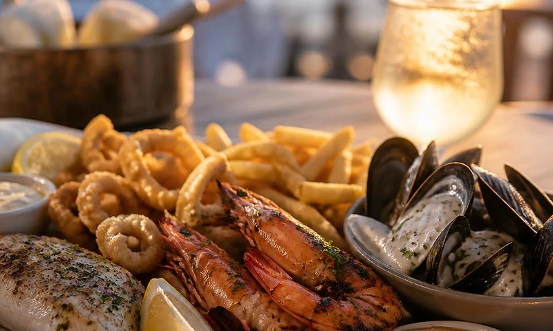 Coastal seafood platter