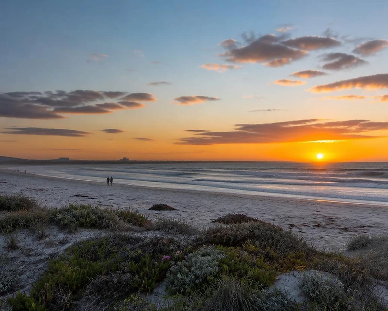 Melkbosstrand Atlantic coastline at sunset