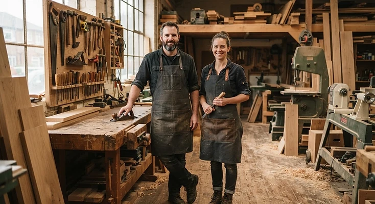 The LN Carpentry team of five craftsmen