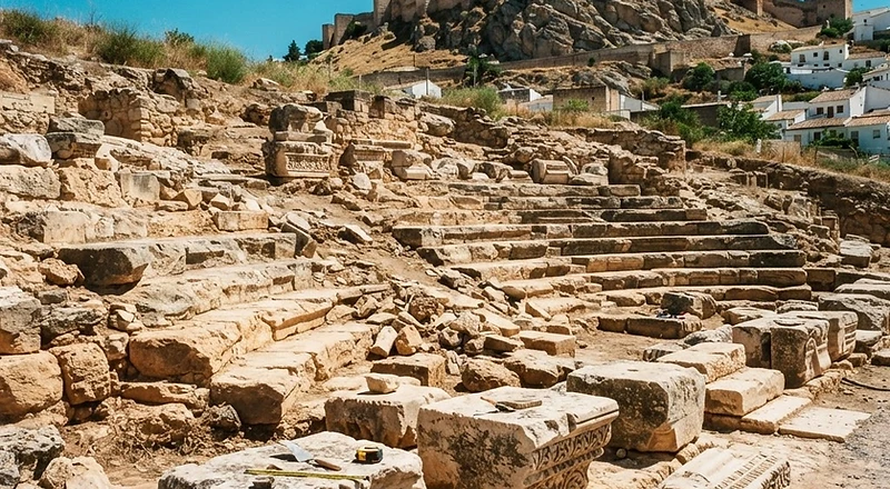 Antequera Uncovers Roman Theatre Seating in Breakthrough Archaeological Dig