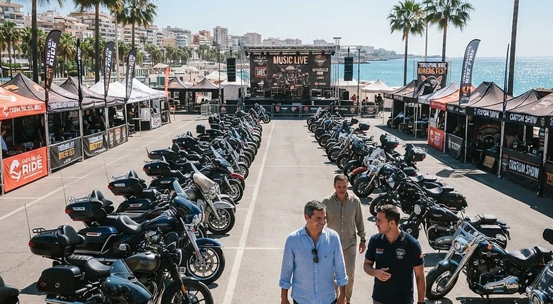 Bikers Gather for Torremolinos Autumn Motorbike Rally and Coastal Excursions