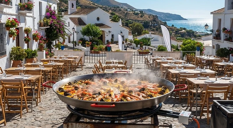 Mijas Marks Tourist Day in Pueblo with Flamenco and Free Giant Paella