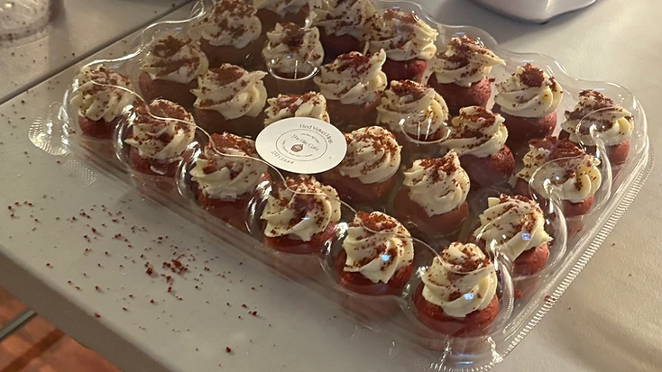 Red velvet minis, 24 count, in packaging