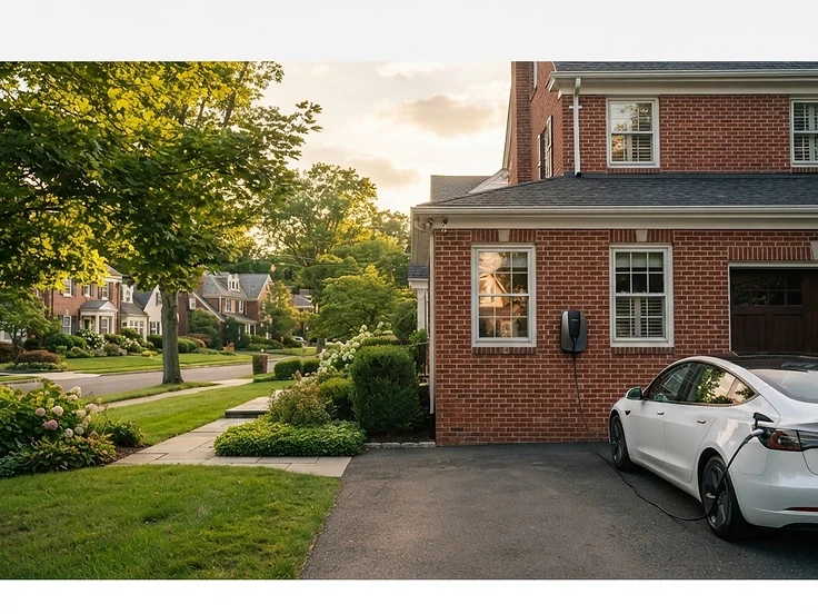 Home EV charging station installed by Vaccarella Electrical Services