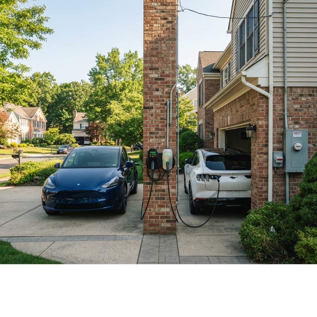 Home EV Charger Installation for Two Electric Vehicles: A Guide for Northern New Jersey Homeowners