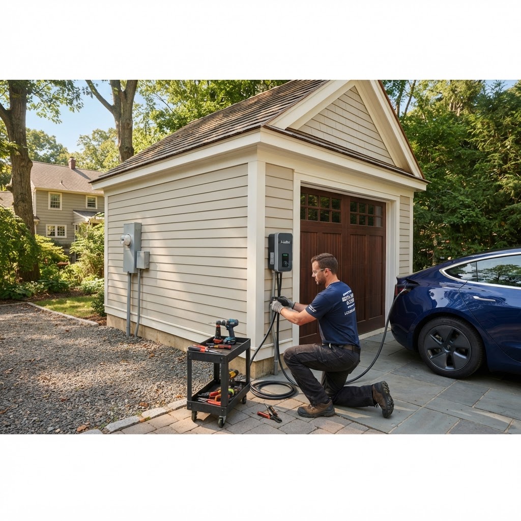 EV Charger Installation for Detached Garages in Northern New Jersey