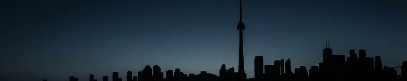 The Toronto skyline at night