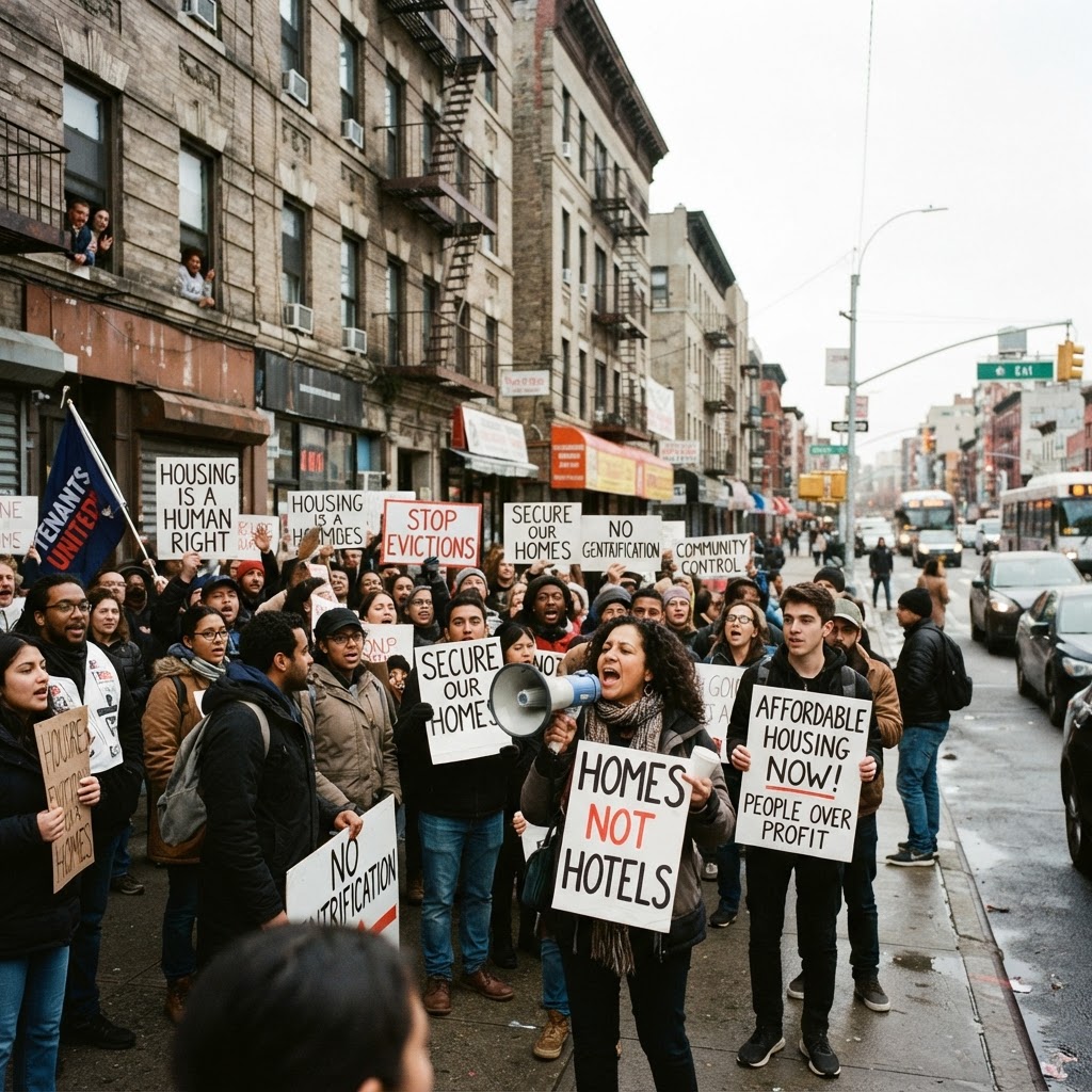 Homes Not Hotels: Housing Justice Rally