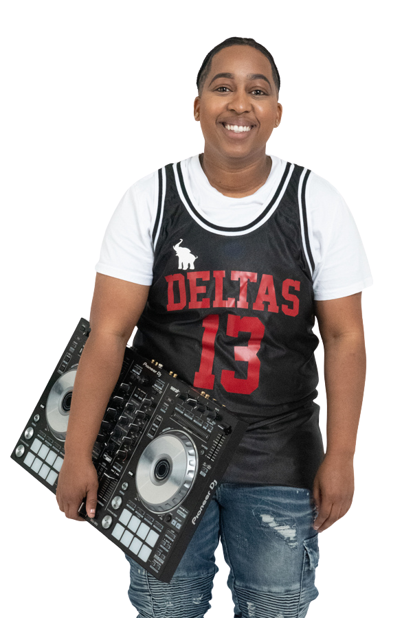 DJ Dapper Diva with Pioneer controller