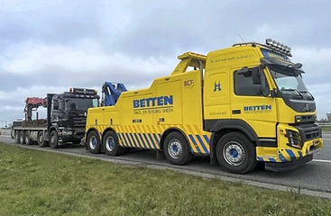 Bergingsbedrijf Betten Sneek aan het werk