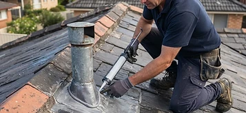 Illustrative roof flashing repair — not a CC project