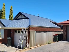 Completed iron roof restoration