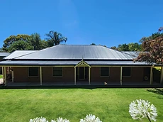 Completed iron roof restoration