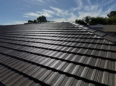 Completed iron roof restoration from above