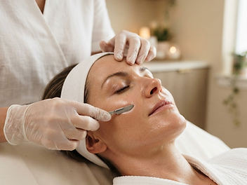 Editorial depiction of a professional dermaplaning treatment