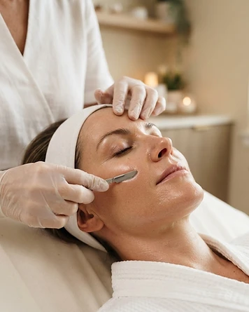 Dermaplaning Facial treatment illustration