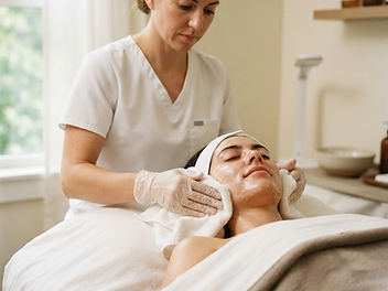 Editorial depiction of a client receiving La Lueur's signature facial